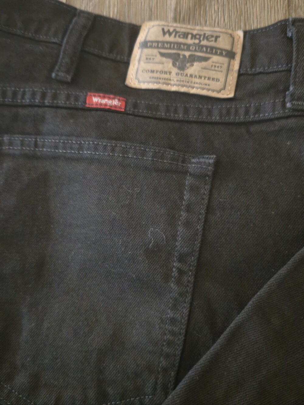 Wrangler Sz. 46x30 Mens Black Jeans Nwt #7774